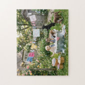 Welpen beim Wäschewaschen Puzzle (Vertikal)
