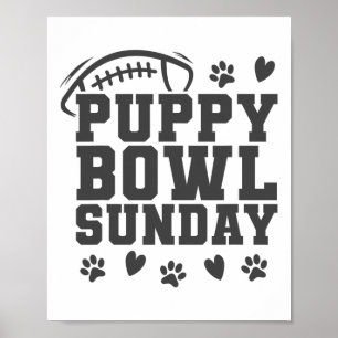 Welpen Bowl Sonntag Super Fußll Spiel Party Hunde  Poster