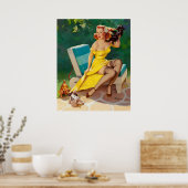 Welpen Button Up Poster (Küche)