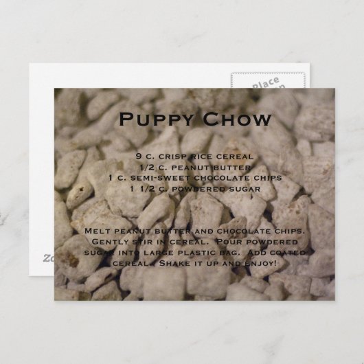 Welpen-Chow-Chow Rezept Postkarte (Vorne/Hinten)