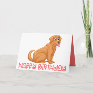 Welpen Comic Golden Retriever Alles Gute zum Gebur Karte