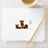 Welpen der deutschen Schäferhunde: Adressaufkleber (Insitu)