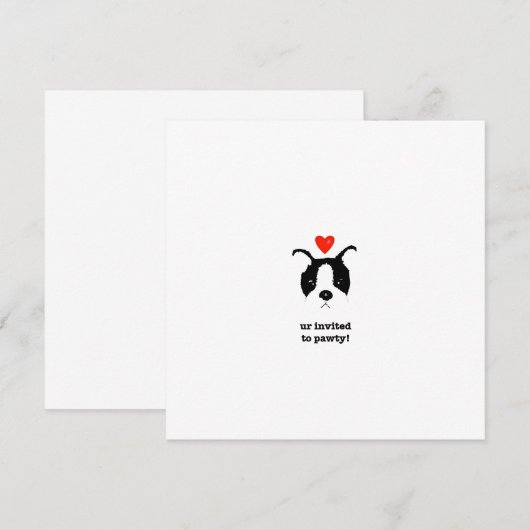 Welpen Einladung (Vorne/Hinten)