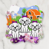 Welpen extravagant geschenkanhänger (Vorderseite)