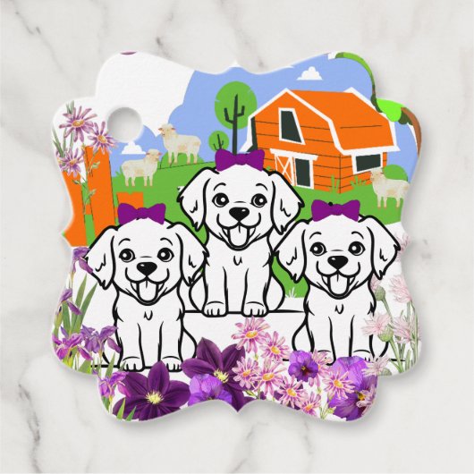 Welpen extravagant geschenkanhänger (Vorderseite)