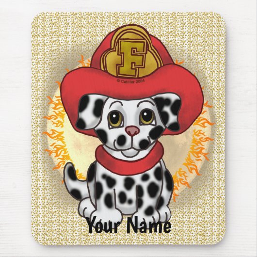 Welpen-Feuerwehrmann Mousepad (Vorne)