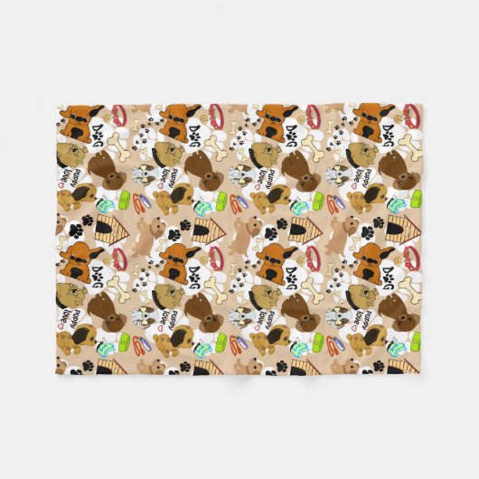 Welpen Fleecedecke (Vorderseite (Horizontal))