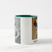 Welpen-Foto-Tasse Shih Tzu große 15 Unze Zweifarbige Tasse (Mittel)