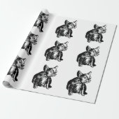 Welpen-französische Bulldoggen-Lech-Packpapier Geschenkpapier (Ungerollt)