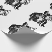 Welpen-französische Bulldoggen-Lech-Packpapier Geschenkpapier (Ecke)