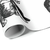 Welpen-französische Bulldoggen-Lech-Packpapier Geschenkpapier (Rolleneckpunkt)