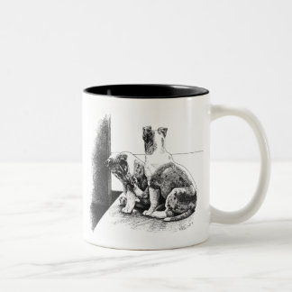 Welpen-Fuß-Tasse Zweifarbige Tasse