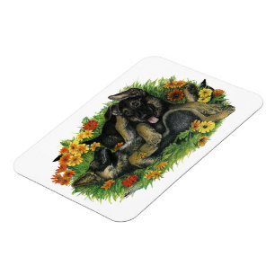 Welpen Garten Magnet