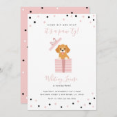 Welpen-Geburtstags-Party Einladungen (Vorne/Hinten)