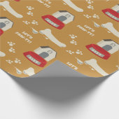 Welpen-Geburtstags-Paw-ty Geschenkpapier (Ecke)