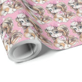 Welpen Geschenkpapier (Rolleneckpunkt)