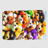 Welpen Golfhandtuch (Horizontal)