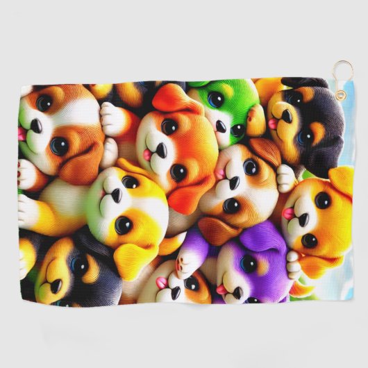 Welpen Golfhandtuch (Horizontal)