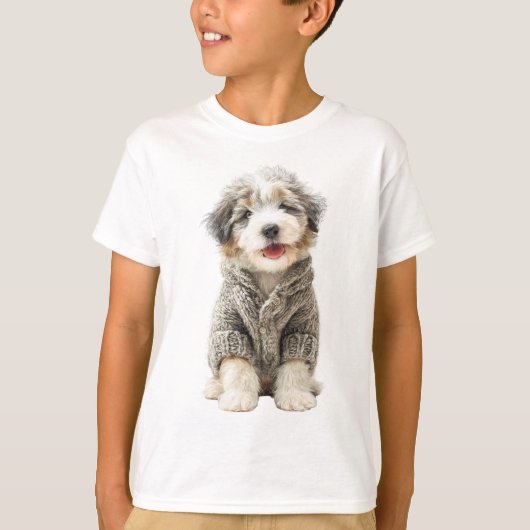 Welpen Grinsen Kinder Pullover (Vorderseite)