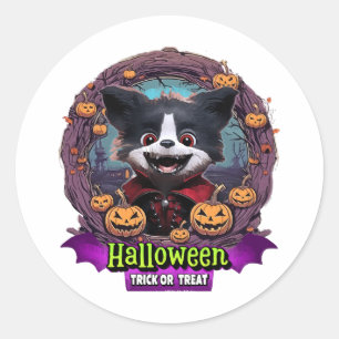 Welpen-Halloween-Kostüm Runder Aufkleber