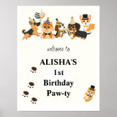 Welpen Haustiere Hunde Geburtstag Willkommen Poster (Vorne)