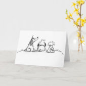 Welpen-Hintern Karte (Gelbe Blume)