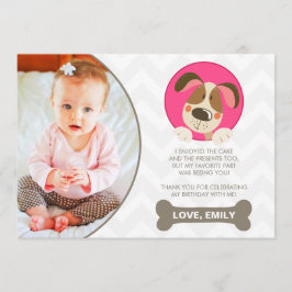 Welpen-Hund danken Ihnen, Foto Tatze-Ty Dankeskarte