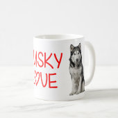 Welpen Hund Lover Niedlichen sibirischen Husky Kaffeetasse (VorderseiteRechts)