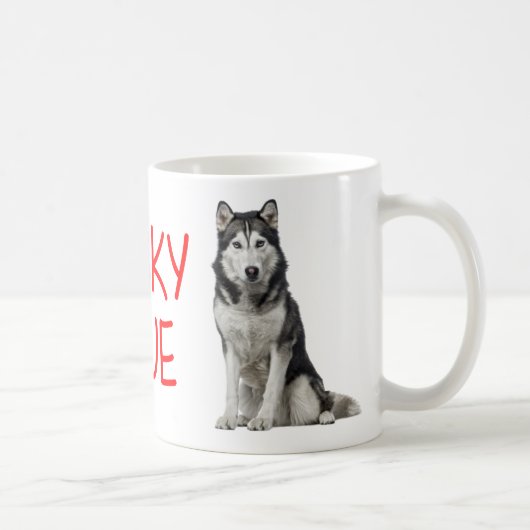 Welpen Hund Lover Niedlichen sibirischen Husky Kaffeetasse (Rechts)