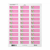 Welpen Hund mit Cupcake Geburtstagsadresse Labels  (Vorne)