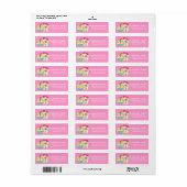 Welpen Hund mit Cupcake Geburtstagsadresse Labels  (Vorne)