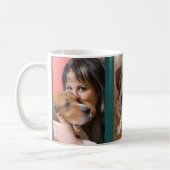 Welpen Hund über 3 Fotos Geschenk Kaffeetasse (Links)