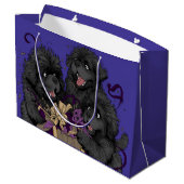 Welpen-Hunde in Neufundland - Eröffnung Große Geschenktüte (Rückseite Schrägansicht)