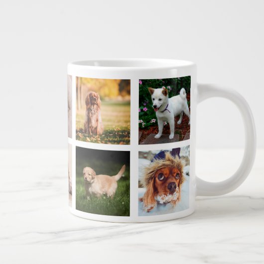 Welpen Hunde Instagram Fotos Jumbo-Tasse (Rechts)
