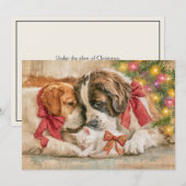 Welpen Hunde Kätzchen Liebe Weihnachten (Vorne/Hinten)