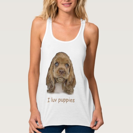 Welpen Hunde Tank Top (Vorderseite)