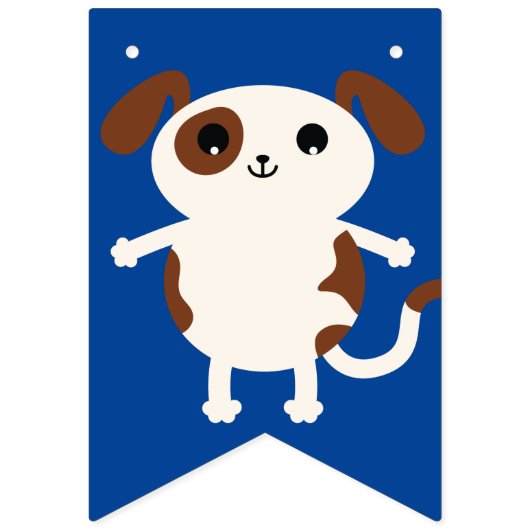 Welpen-Hundeniedliches buntes 1. Wimpelkette (Erste Fahne)