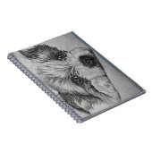 Welpen-Hundezeichnen der Tier-Kunst Notizblock (Rechte Seite)