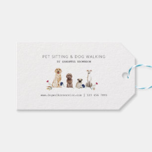 Welpen-Hüterservice für Hunde Spaziergänge Geschenkanhänger