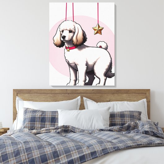 Welpen-Illustrationsposter Leinwanddruck (Insitu (Schlafzimmer))