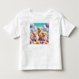 Welpen in Candy Land Kleinkind T - Shirt