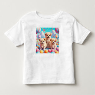 Welpen in Candy Land Kleinkind T - Shirt