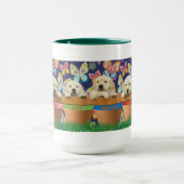 Welpen in der Flowerpots-Tasse Tasse (Zentrum)