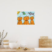 "Welpen in der Sonne" Glücksposter Poster (Küche)