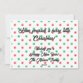 Welpen in Weihnachten Sweaters & Snow Personalisie (Rückseite)