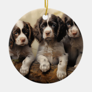 Welpen Keramik Ornament