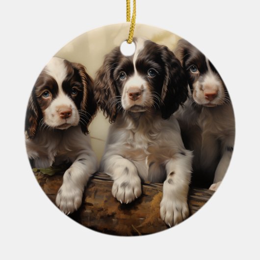 Welpen Keramik Ornament (Vorne)