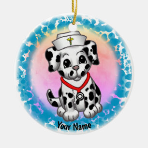 Welpen-Krankenschwester Keramik Ornament