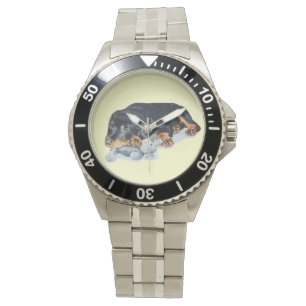 Welpen-Kuschelhund Armbanduhr