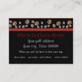 "Welpen-Liebe," Dalmatiner-Welpen-Kunst durch Visitenkarte (Rückseite)